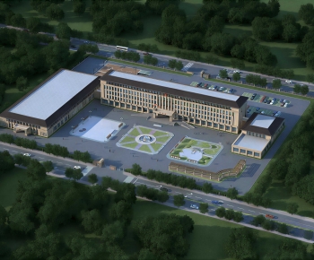 Modern Architectural Bird's-eye View Planning-ID:259239727