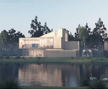 Modern Appearance Of Commercial Building-ID:220493087