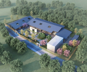 New Chinese Style Architectural Bird's-eye View Planning-ID:838603977