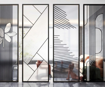 Modern Glass Screen Partition-ID:630724912
