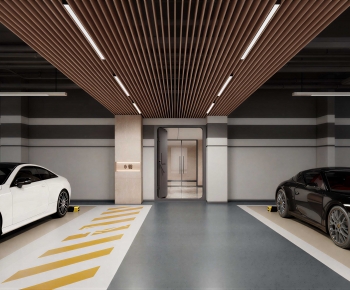 Modern Underground Parking Lot-ID:679243096