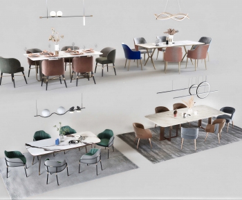 Modern Dining Table And Chairs-ID:288578037