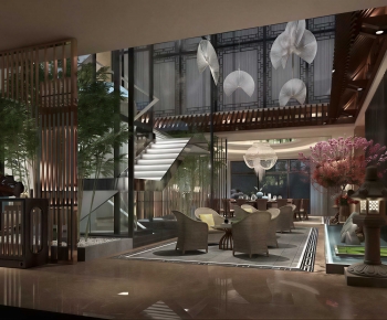New Chinese Style A Living Room-ID:635744099
