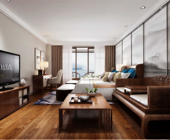 New Chinese Style Bedroom-ID:789532907