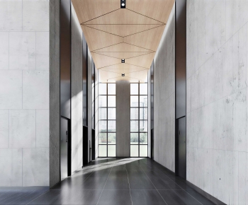 Modern Office Elevator Hall-ID:739025124