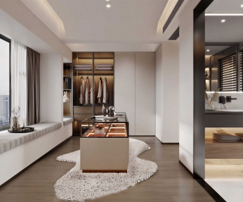 Modern Clothes Storage Area-ID:324162966