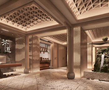 New Chinese Style Teahouse Tea House-ID:664879089