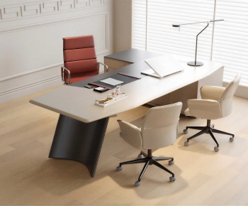 Modern Office Desk And Chair-ID:277590043