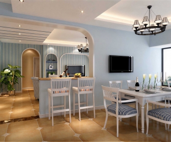 Mediterranean Style Dining Room-ID:302751163