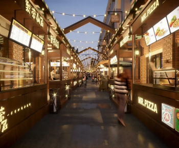Retro Style Commercial Street-ID:897455939