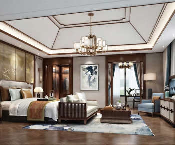 New Chinese Style Bedroom-ID:988193042