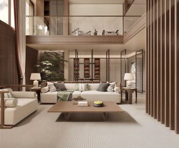 New Chinese Style A Living Room-ID:482859699