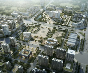 Modern Architectural Bird's-eye View Planning-ID:889573105