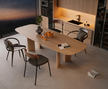 Modern Dining Table And Chairs-ID:527422901