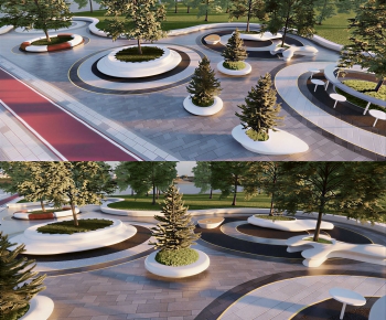 Modern Park Landscape-ID:700999022