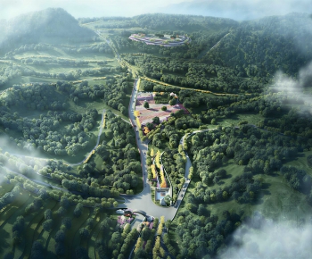 Modern Architectural Bird's-eye View Planning-ID:710264923