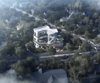 Modern Architectural Bird's-eye View Planning-ID:466226103