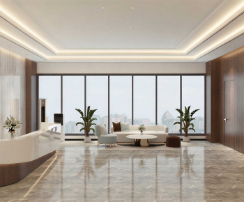Modern Office Reception Desk-ID:125909097