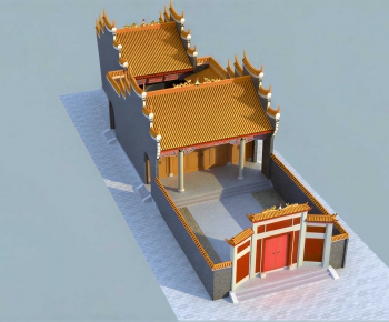 Chinese Style Ancient Architectural Buildings-ID:529645925