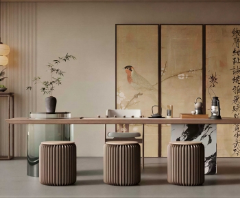 New Chinese Style Tea Tables And Chairs-ID:487807046