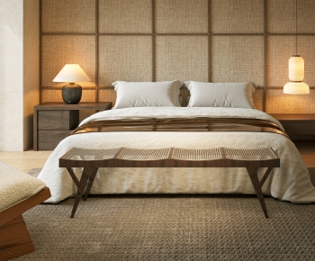 Modern Double Bed-ID:371757983