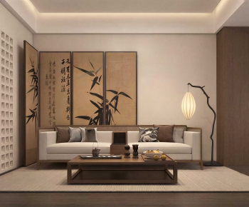 New Chinese Style A Living Room-ID:763868093