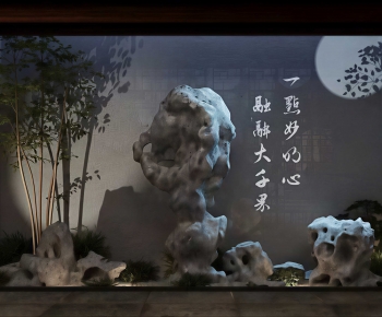 New Chinese Style Rockery Waterscape-ID:588365086
