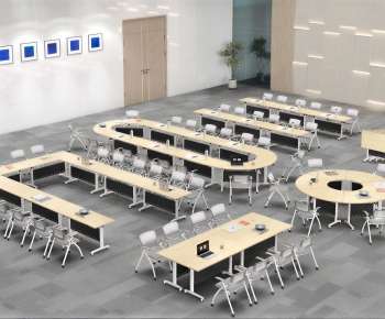 Modern Office Desk And Chair-ID:295689137