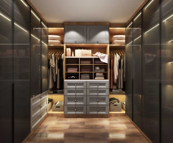 Modern Clothes Storage Area-ID:208977947