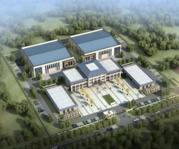 Modern Architectural Bird's-eye View Planning-ID:305834055