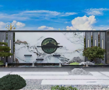 New Chinese Style Landscape Wall-ID:660964013