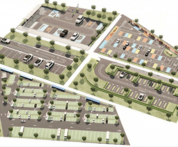Modern Architectural Bird's-eye View Planning-ID:691513068