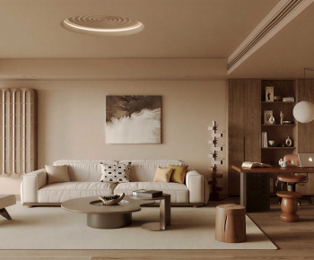 New Chinese Style A Living Room-ID:711366898