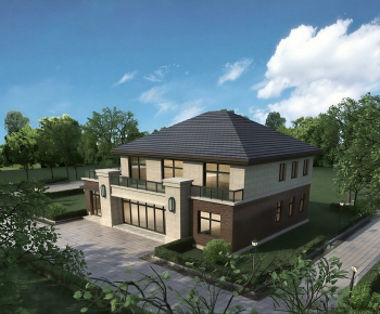 New Chinese Style Detached Villa-ID:621164083