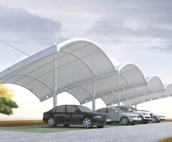Modern Outdoor Parking Lot-ID:888232952