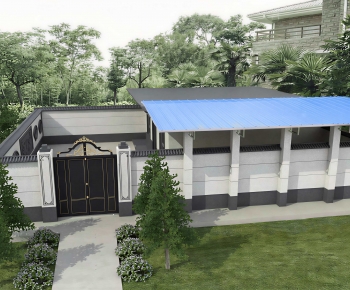 New Chinese Style Facade Element-ID:906044968