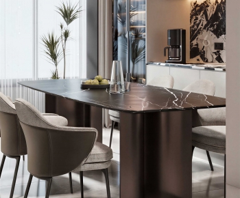 Modern Dining Table And Chairs-ID:642882114