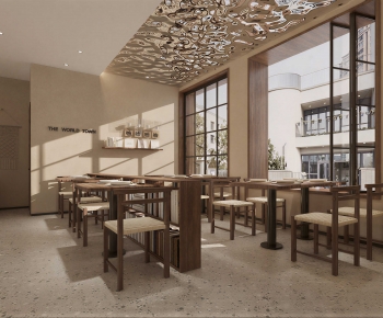 Wabi-sabi Style Dining Room-ID:886371149
