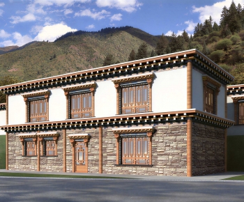 New Chinese Style Building Appearance-ID:834820036