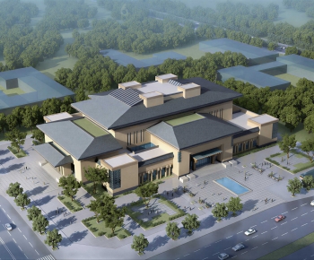 New Chinese Style Architecture Of Artistic Style-ID:351569798