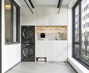 Modern Balcony Laundry Room-ID:405637981