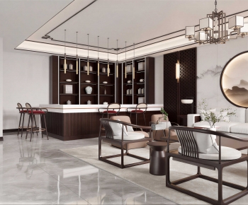New Chinese Style A Living Room-ID:933686025