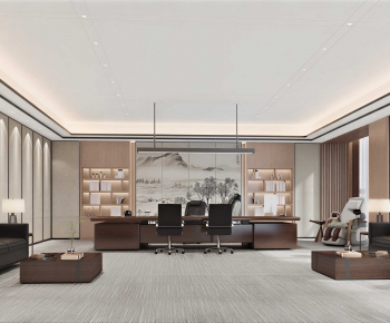 New Chinese Style Manager's Office-ID:807648904