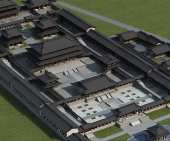 Chinese Style Architectural Bird's-eye View Planning-ID:728214988