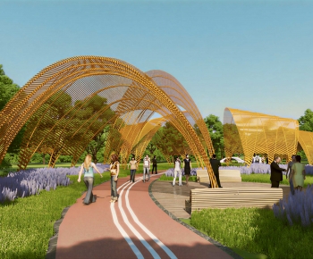 Modern Park Landscape-ID:711467039