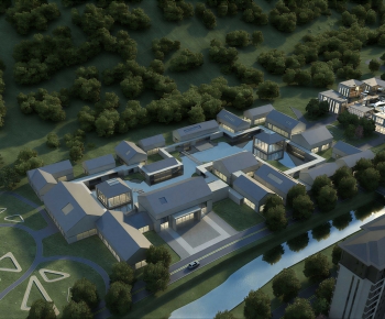 Modern Architectural Bird's-eye View Planning-ID:973624948