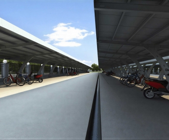Modern Outdoor Parking Lot-ID:334531077