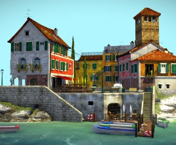 European Style Building Appearance-ID:707439901