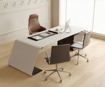 Modern Office Desk And Chair-ID:672095064
