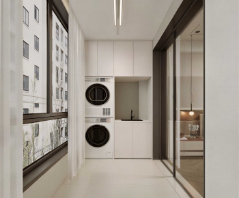 Modern Balcony Laundry Room-ID:422990086